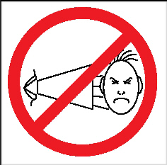 Logo der Tagung: Verbot der lautstarken Kommunikation